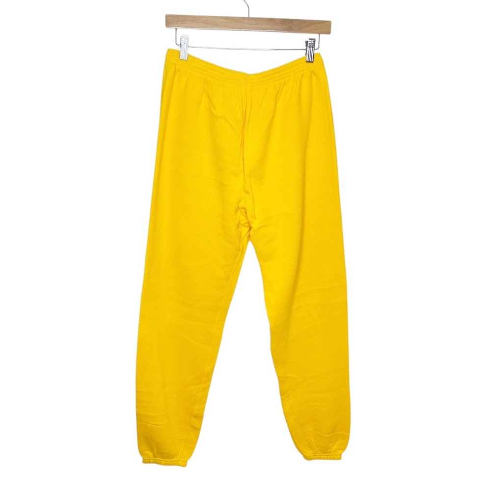Vintage NOS West Virginia Basketball Yellow Sweatpants Exercise Pants Size Large - Picture 2 of 6